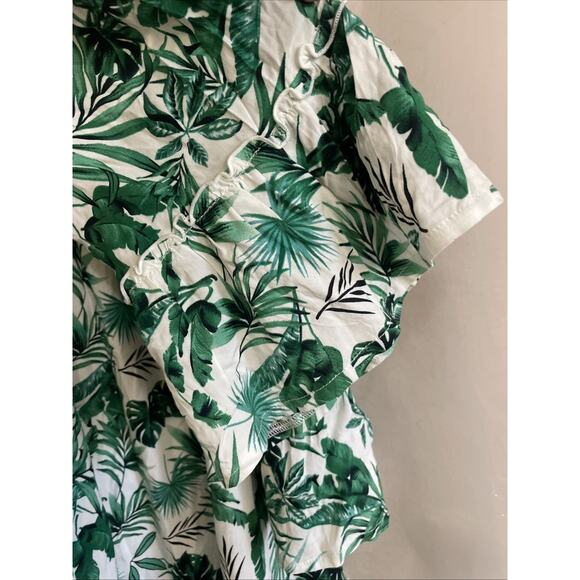 Solitaire swim white cold shoulder tunic cover-up, women Large Green‎ White - Picture 5 of 6